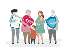 Illustratie van Vraag om ondersteuning en hulp